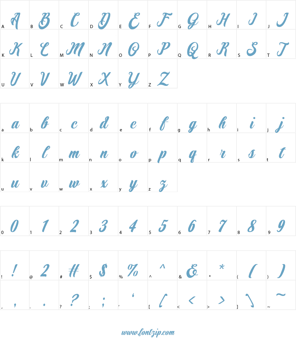 Marbelia Evolutions Font Character